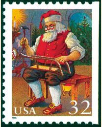 #3007 - 32¢ Santa Working on Sled