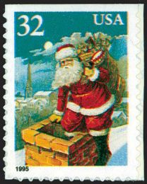 #3010 - 32¢ Santa on Chimney