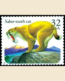 #3080 - 32¢ Saber-tooth Cat