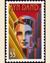 #3308 - 33¢ Ayn Rand