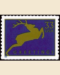 #3357 - 33¢ Deer (narrow frameline)