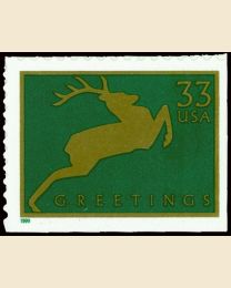 #3363 - 33¢ Deer perf 11.2 SA booklet