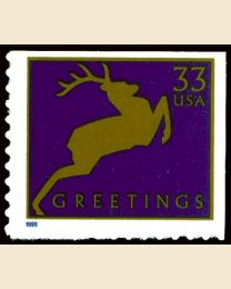#3365 - 33¢ Deer perf 11.5 x 11.25 S/A