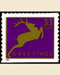 #3366 - 33¢ Deer perf 11.5 x 11.25 S/A