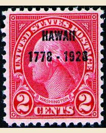 #647 - 2¢ Hawaii overprint