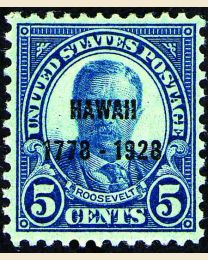 #648 - 5¢ Hawaii overprint