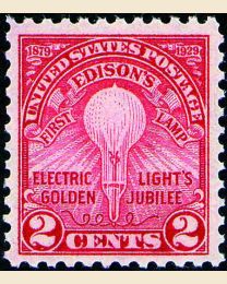 #654 - 2¢ Edison's First Lamp