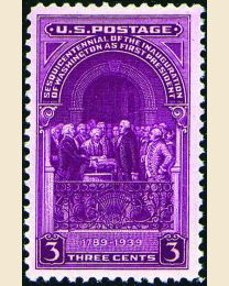 # 854 - 3¢ Washington Inauguration