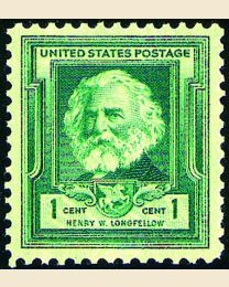 # 864 - 1¢ Henry Wadsworth Longfellow