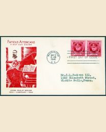 # 880 - 2¢ J.P. Sousa: FDC