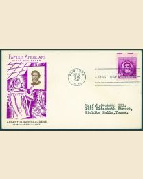 # 886 - 3¢ A. St.Gaudens: FDC