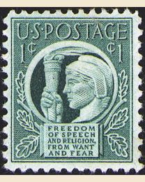 # 908 - 1¢ Four Freedoms