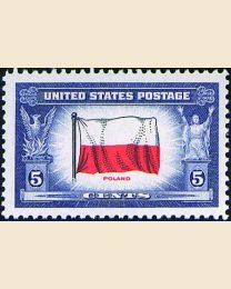 # 909 - 5¢ Poland Flag