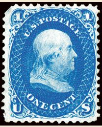 US # 63 - 1¢ Franklin