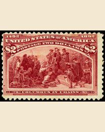 US # 242 - $2 Columbus Chained