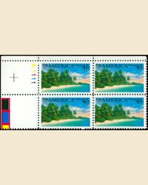 #C127 - 45¢ Tropical Coast: Plate Block