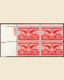 #C40 - 6¢ Alexandria Bicent: Plate Block