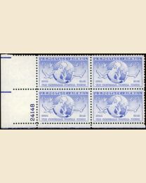 #C43 - 15¢ Globe & Doves: Plate Block