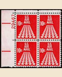 #C72 - 10¢ 50 Star Runway: Plate Block