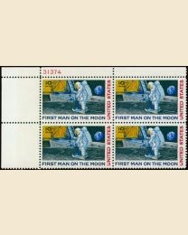 #C76 - 10¢ Moon Landing: Plate Block