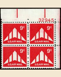 #C77 - 9¢ Delta Wing: Plate Block