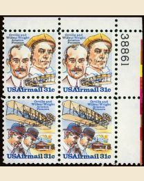 #C91S- 31¢ Wright Brothers: Plate Block