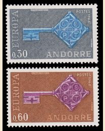 Andorra, Fr # 182-83 Europa