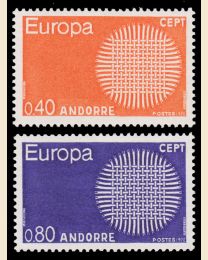 Andorra, Fr # 196-97 Europa