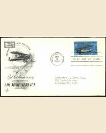#C74 - 10¢ 50th Airmail  Anniv FDC