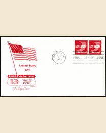#C83 - 13¢ Winged Letter coil FDC