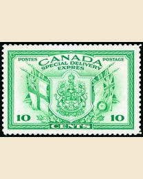 Canada #E10 - 10¢ Flags/Arms of Canada