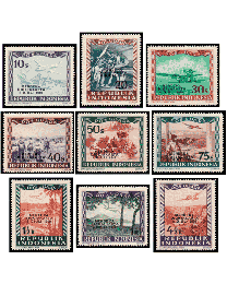 Liberation of Jakarta Airmails Mint Set of 9
