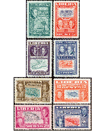 Founders of Liberia #332-37, C68-69