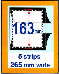  163 mm high,   265 mm mount strip