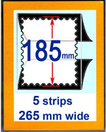  185 mm high,   265 mm mount strip