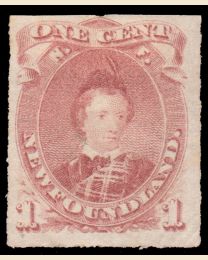 Newf # 37 1¢ Edward VII - rouletted