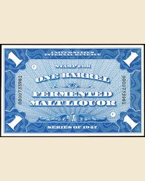 1 Barrel Beer Tax Stamp