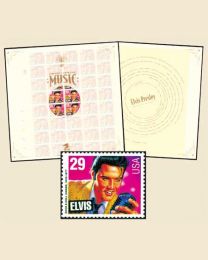 Elvis single stamp shown for illustrative purposes, you will receive the full mint sheet of 40