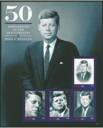 JFK 50th Sheet of 4