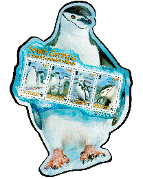 Impressive Penguin Sheet Measures 7 3/4 x 5 1/2 inches!
