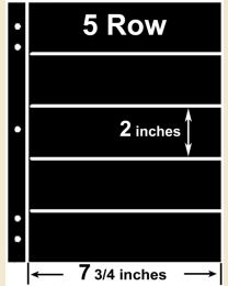 5 Row SuperSafe Stocksheets (25 sheets)