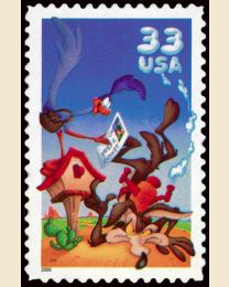 #3391a- 33¢ Road Runner & Wile E. Coyote