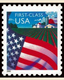 #3448 - Flag over Farm (34¢)