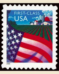 #3449 - Flag over Farm (34¢)