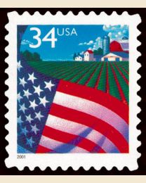 #3470 - 34¢ Flag over Farm