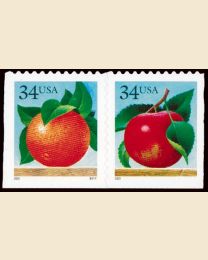 #3493S- 34¢ Apple, Orange