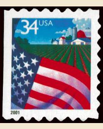 #3495 - 34¢ Flag over Farm