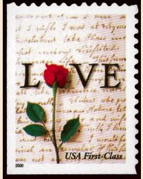 #3496 - Rose & Love Letter (34¢)