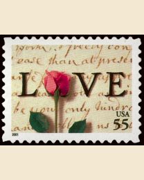 #3499 - 55¢ Rose & Love Letter