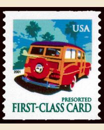 #3522 - Presort card "Woody" wagon (15¢)